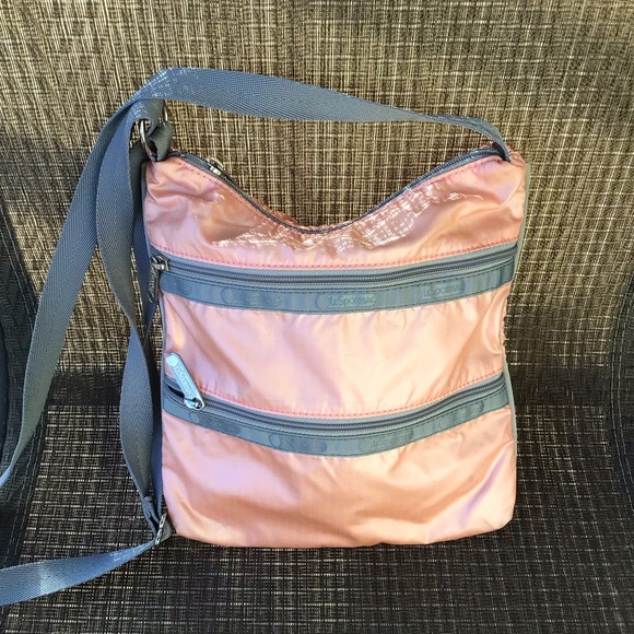 Lesportsac Bags Lesportsac Pinkgray Nylon Classic Kylie Crossbody